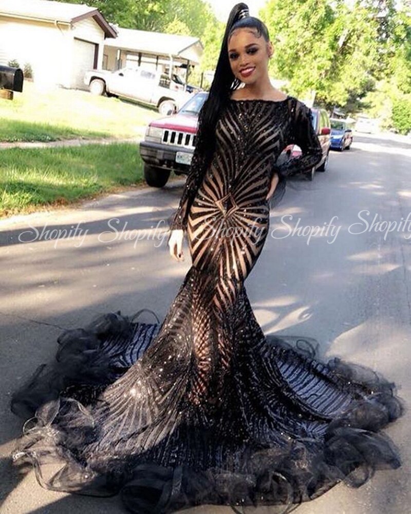 African Mermaid Prom Party Dress