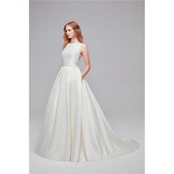 Simple Ball Gown Satin Bridal Gowns