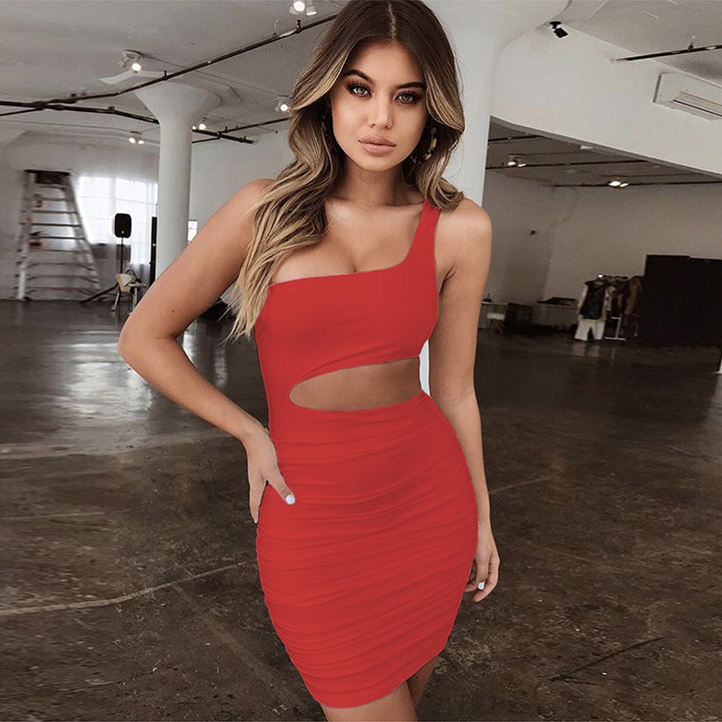 Off Shoulder Sexy Bodycon Bandage Dress Women Sexy Strapless Long Sleeve Hollow Out Party Dresses Vestidos Summer Dress